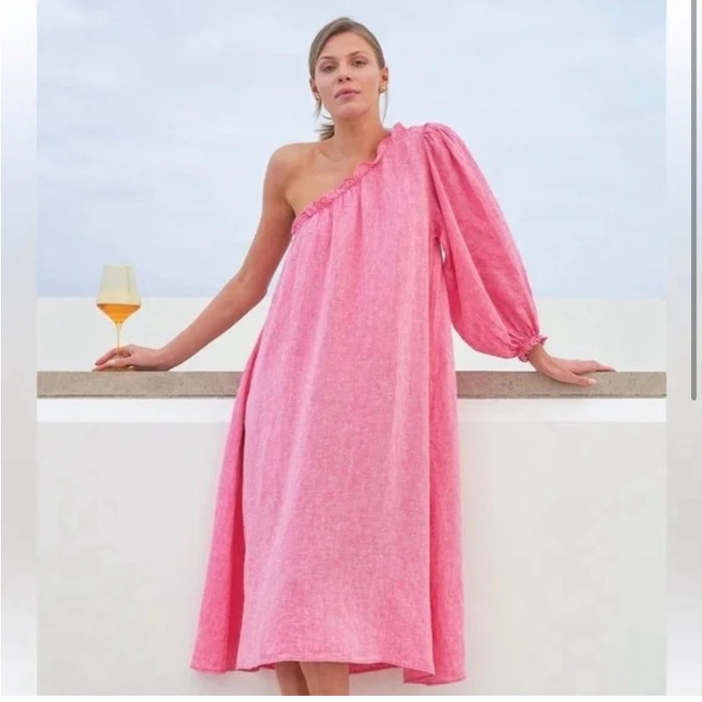 Lake Milly Midi Linen Dress